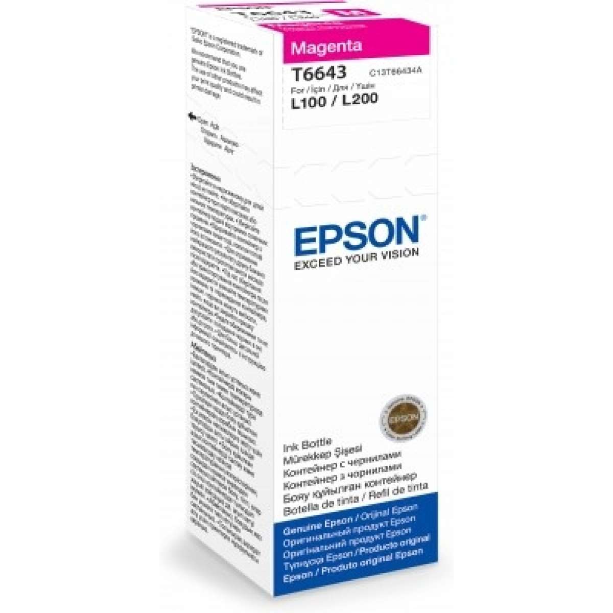 Epson T6643 Magenta Ink Bottle 70ml