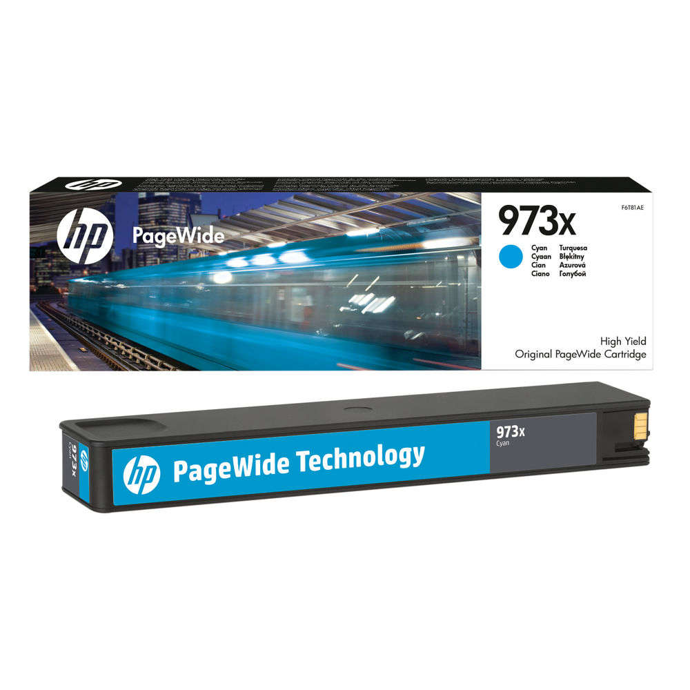 HP 973x High Yield Cyan Original PageWide Cartridge