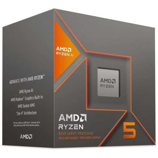 AMD Ryzen 5 8600G-Series Desktop Processor with Radeon Graphics (5.0GHz; 22MB; 65W; AM5)