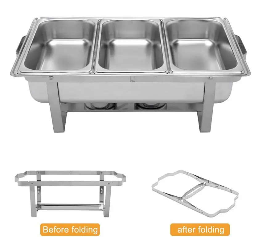 Triple Pan / 3 Divison Chafing Dish