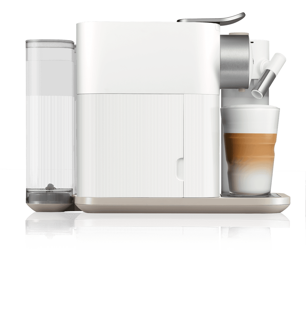 Nespresso GRAN Lattissima Coffee Machine (With 100 Fee Capsules) - WHITE
