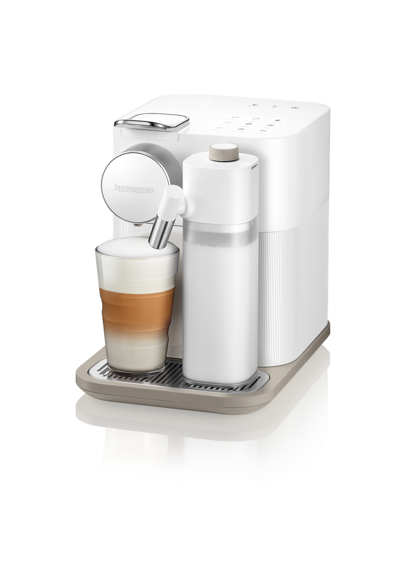 Nespresso GRAN Lattissima Coffee Machine (With 100 Fee Capsules) - WHITE