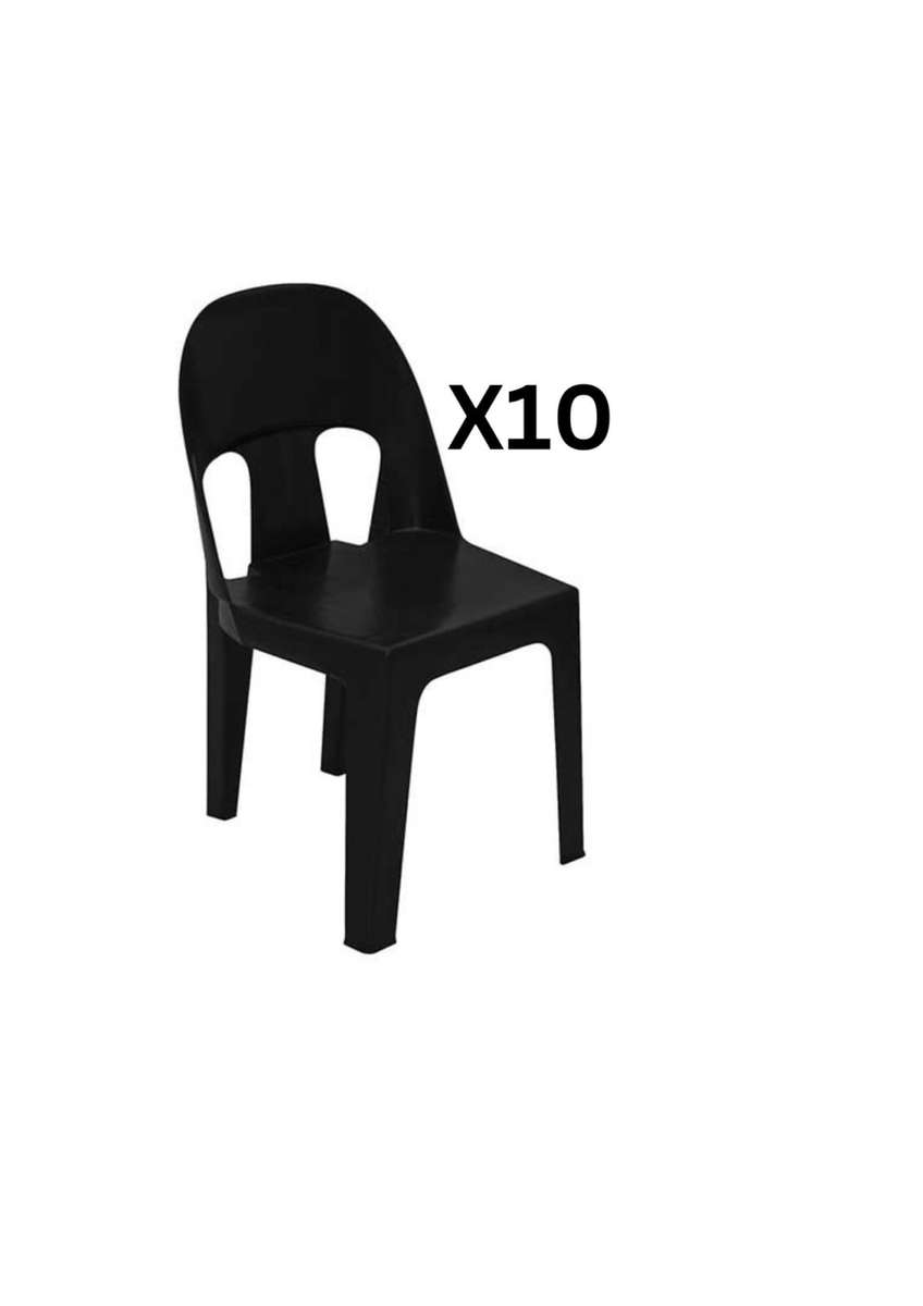 Plastic Chair - Black (X10)
