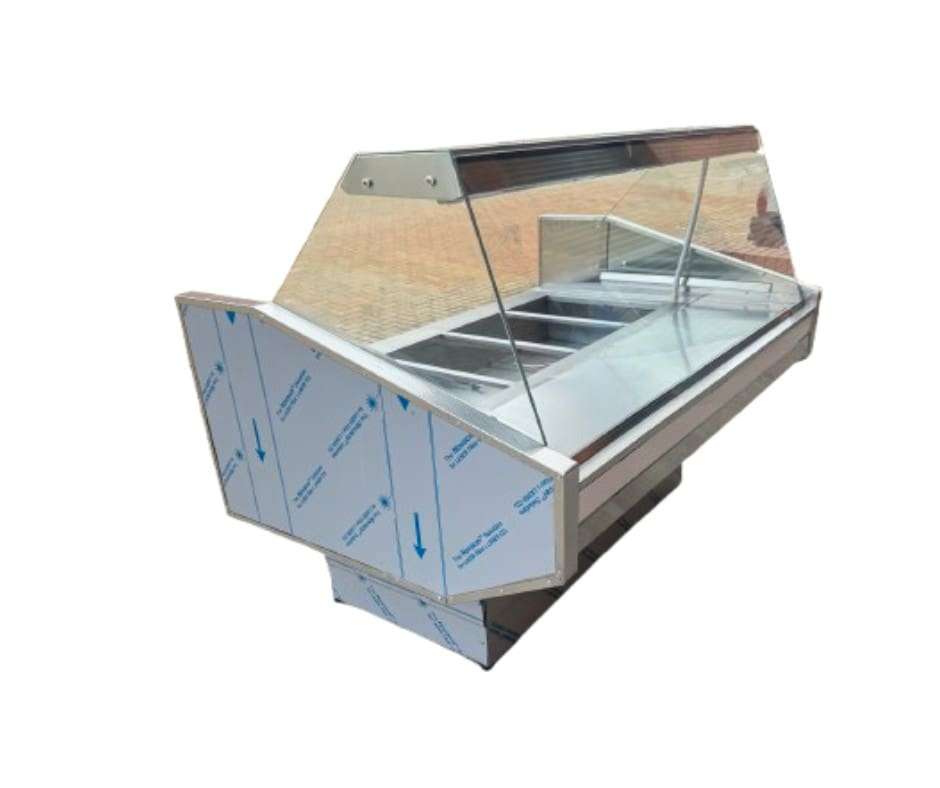 5 Division Bain Marie Warmer - Flat Glass (2m)