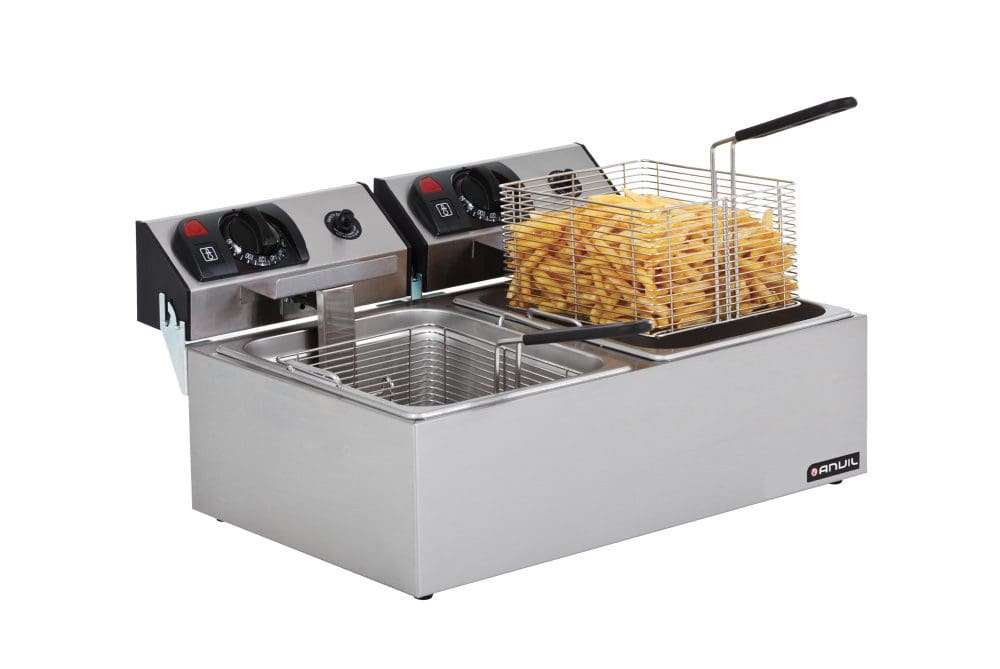 Anvil Double Electric Deep Fryer (2x5lt). - Ffa2002