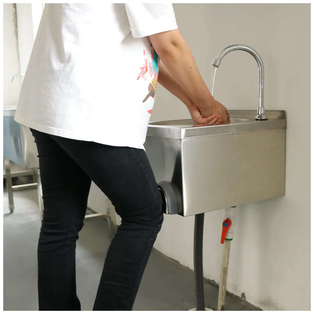 Knee Operated Hand Wash Basin - 304 S/Steel