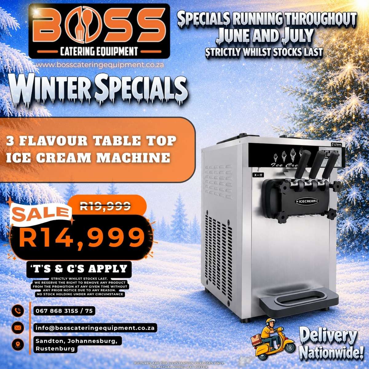 3 Flavour Table Top Ice Cream Machine