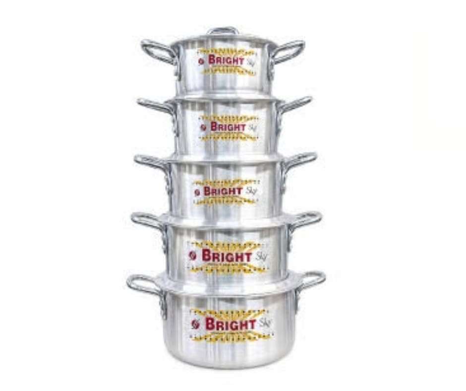Bright Sky 10PC Aluminium Pot Set - BSK7