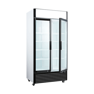 Double Door Display Fridge - Hinged Doors