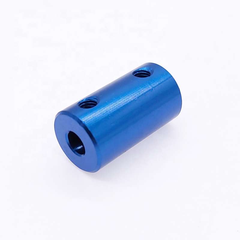 Aluminum alloy 5*5mm CNC machined motor rigid shaft coupler