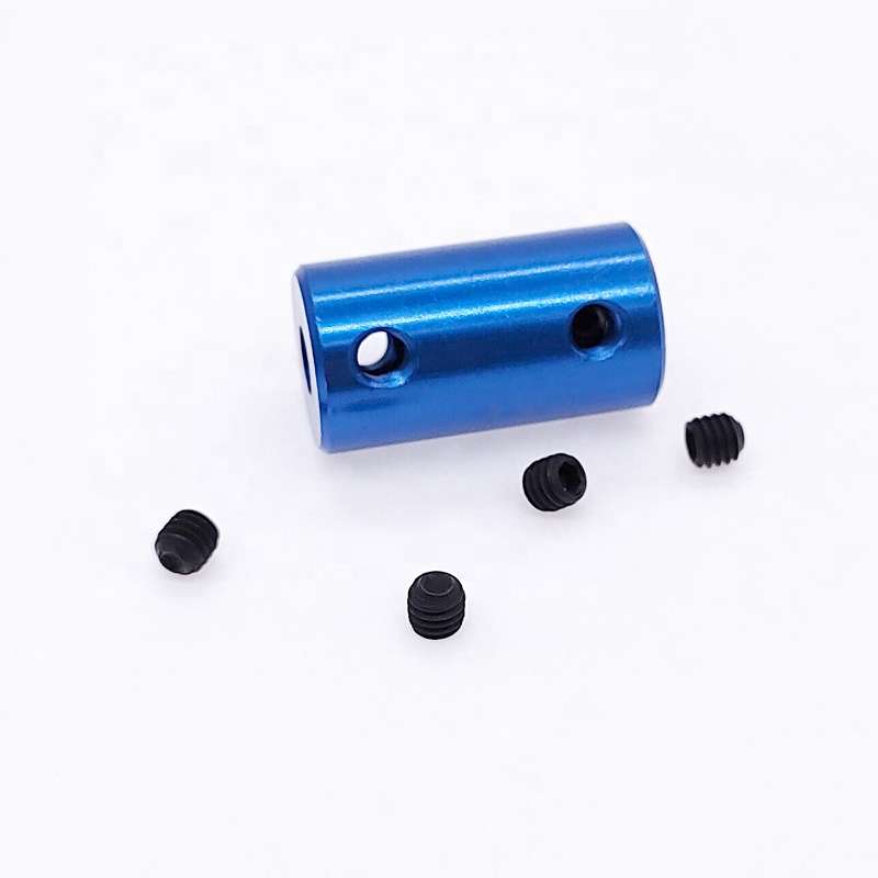 Aluminum alloy 5*5mm CNC machined motor rigid shaft coupler