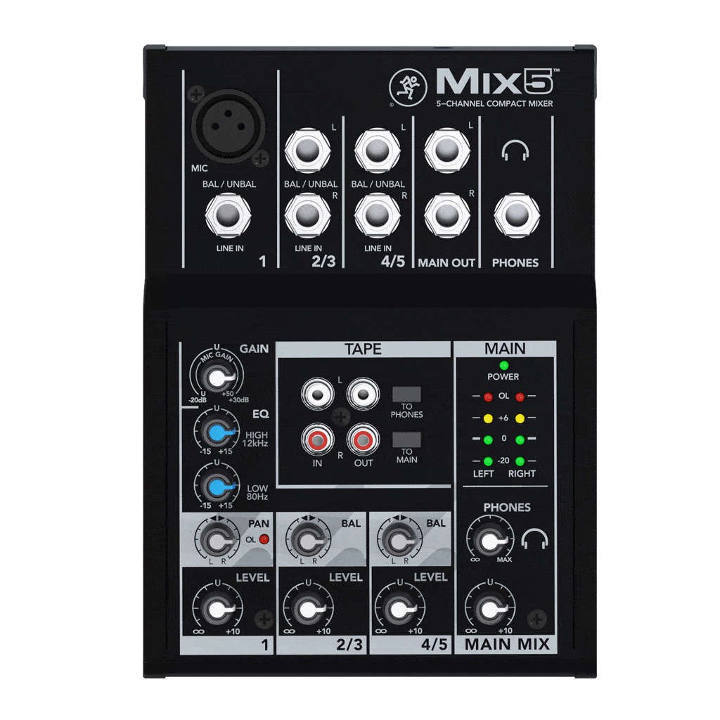 Mackie MIX5 5-Channel Mixer