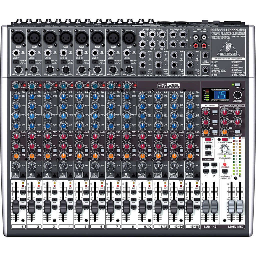 Behringer Xenyx X2222USB 22-Channel Mixer with USB