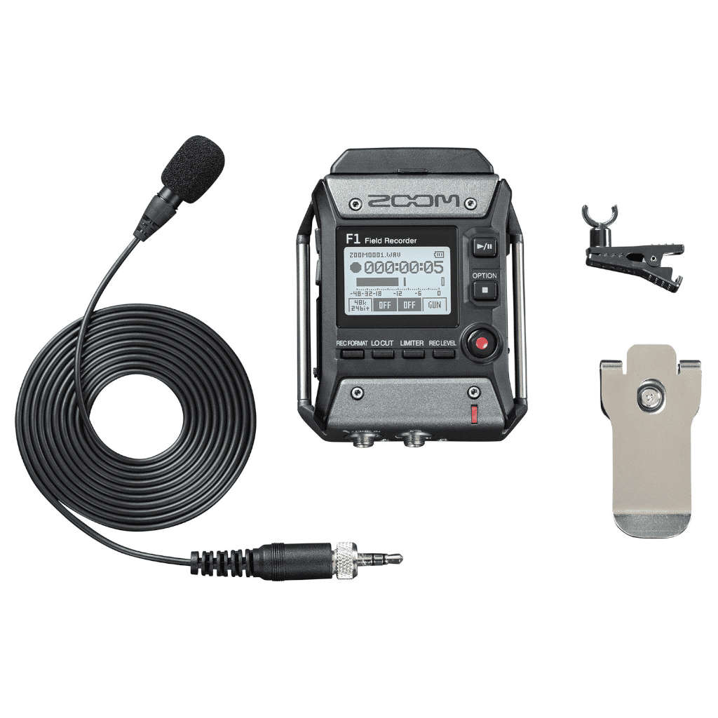 Zoom F1-LP 2-Input / 2-Track Portable Field Recorder with Lavalier Microphone