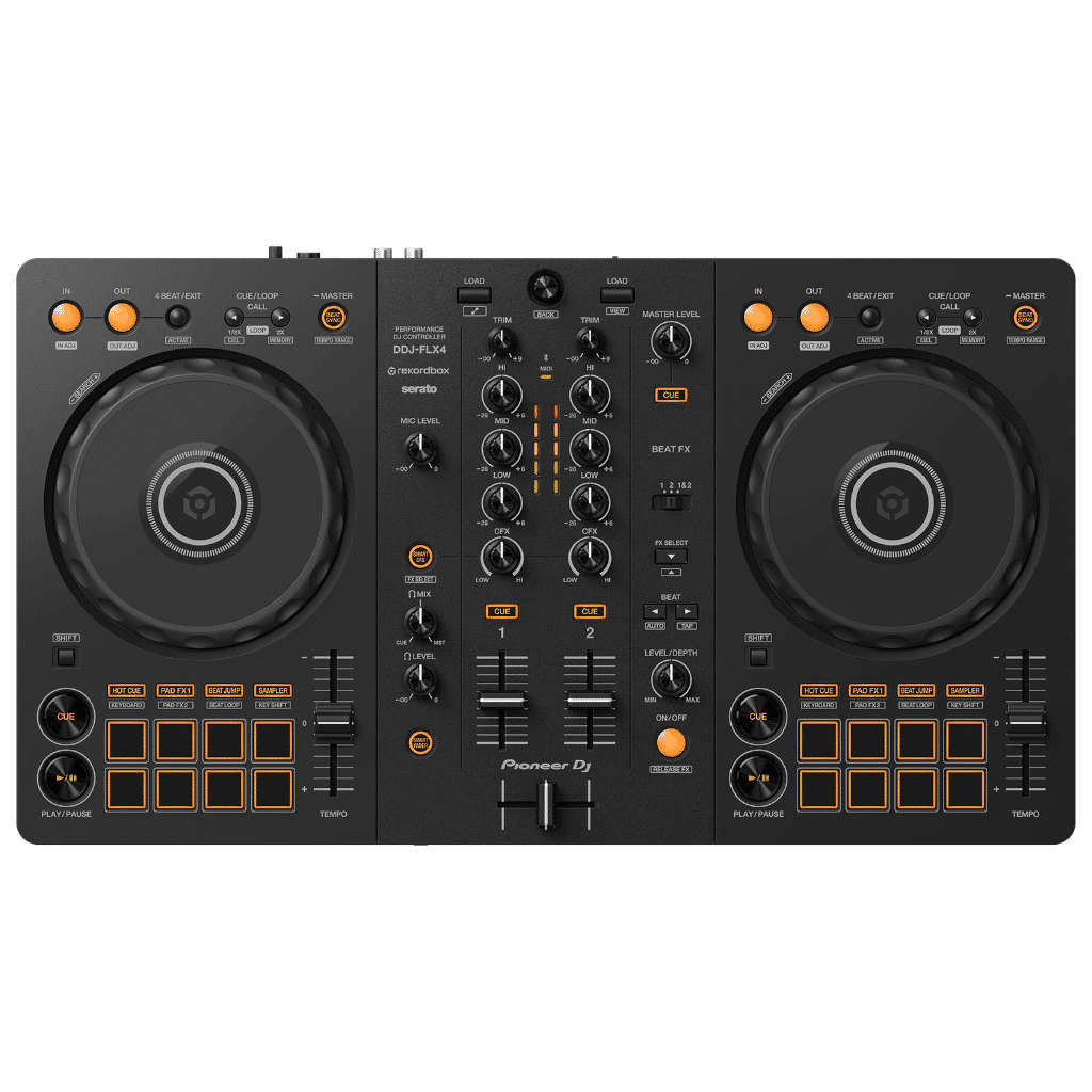 Pioneer DJ DDJ-FLX4 2-deck Rekordbox and Serato DJ Controller - Graphite