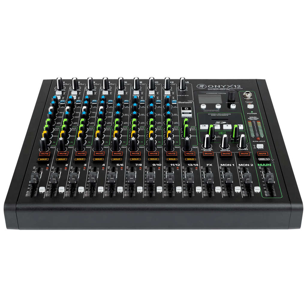 Mackie Onyx12 12-Channel Premium Analog Mixer with Multitrack USB