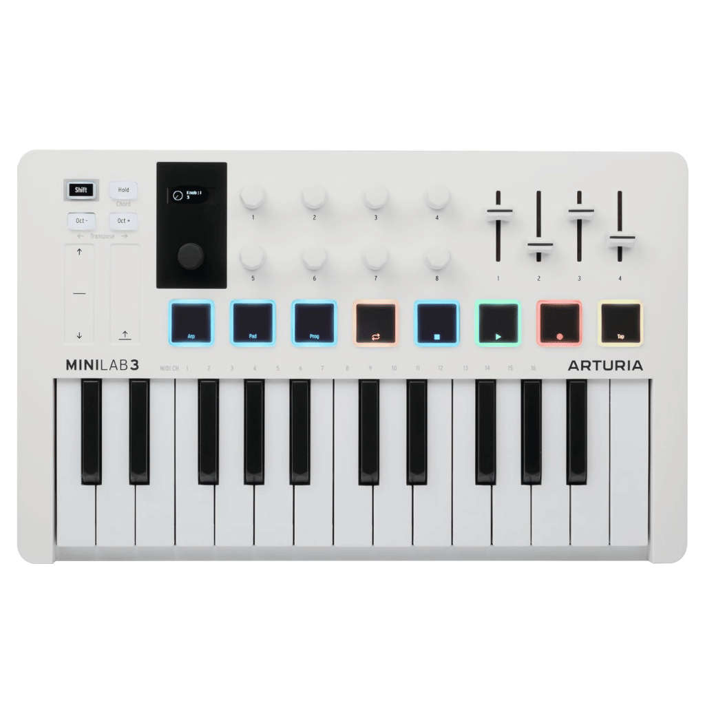 Arturia MiniLab 3 25 Slim-key Controller - White