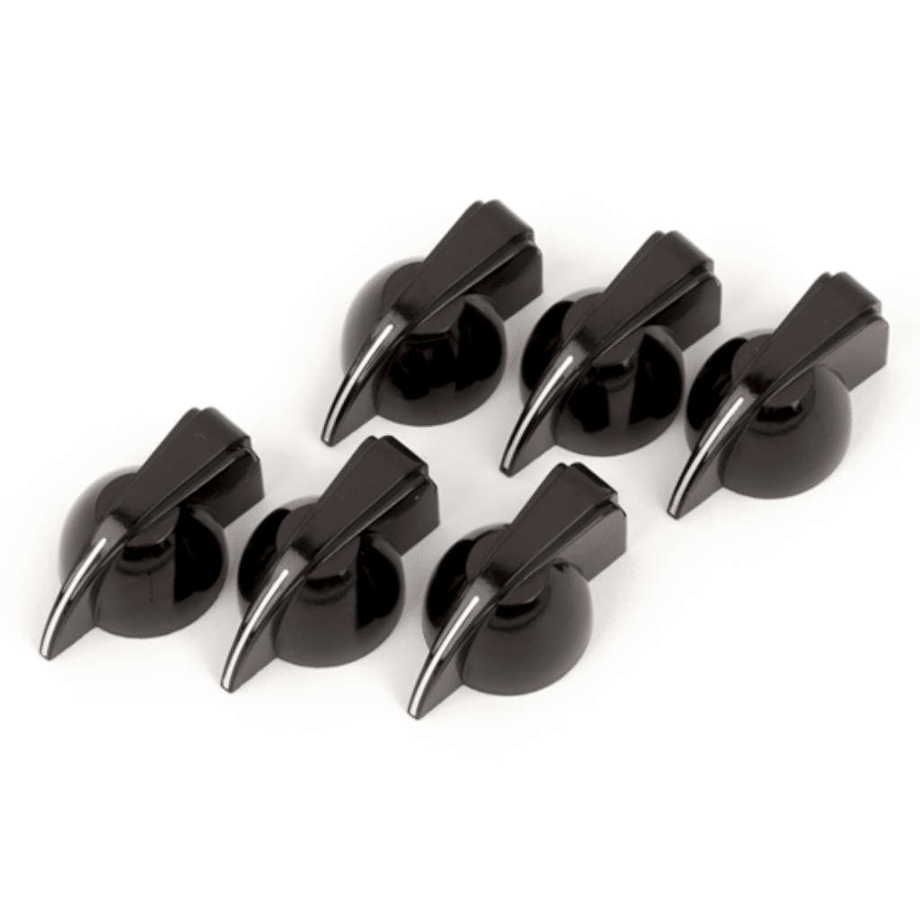 Fender Pure Vintage Black "Chicken Head" Amplifier Knobs - (Set of 6)