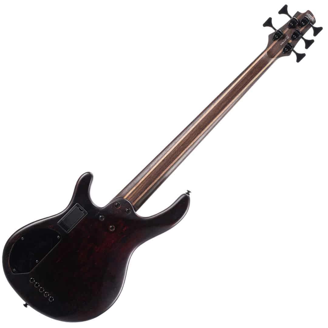 CORT B5 Element 5-String Bass - Open Pore Transparent Black