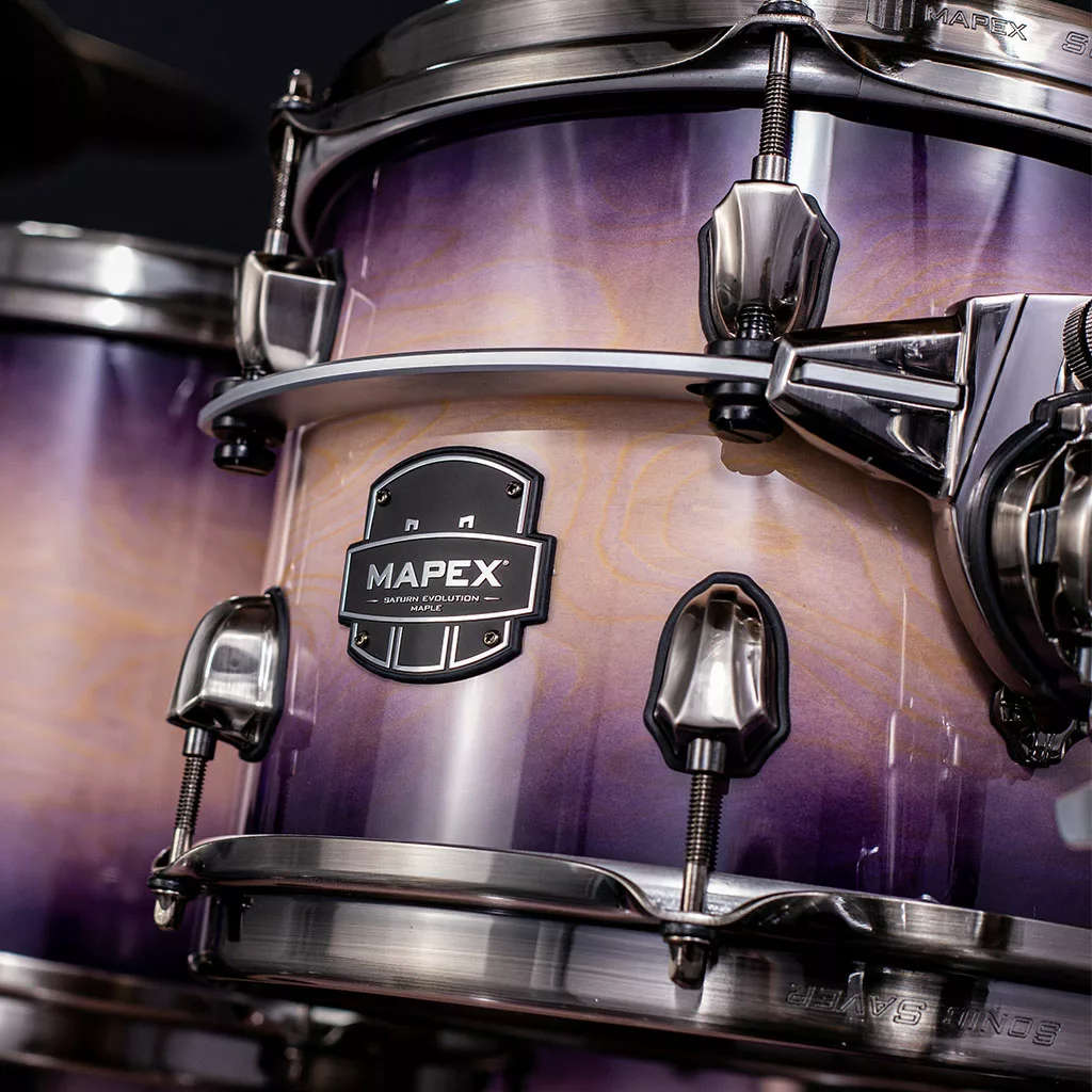 Mapex Saturn Evolution Straight-Ahead 3-Piece Drum Kit - Exotic Violet Burst (Hardware, Cymbals &...