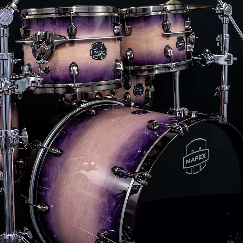 Mapex Saturn Evolution Straight-Ahead 3-Piece Drum Kit - Exotic Violet Burst (Hardware, Cymbals &...