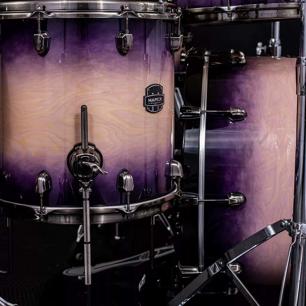 Mapex Saturn Evolution Straight-Ahead 3-Piece Drum Kit - Exotic Violet Burst (Hardware, Cymbals &...