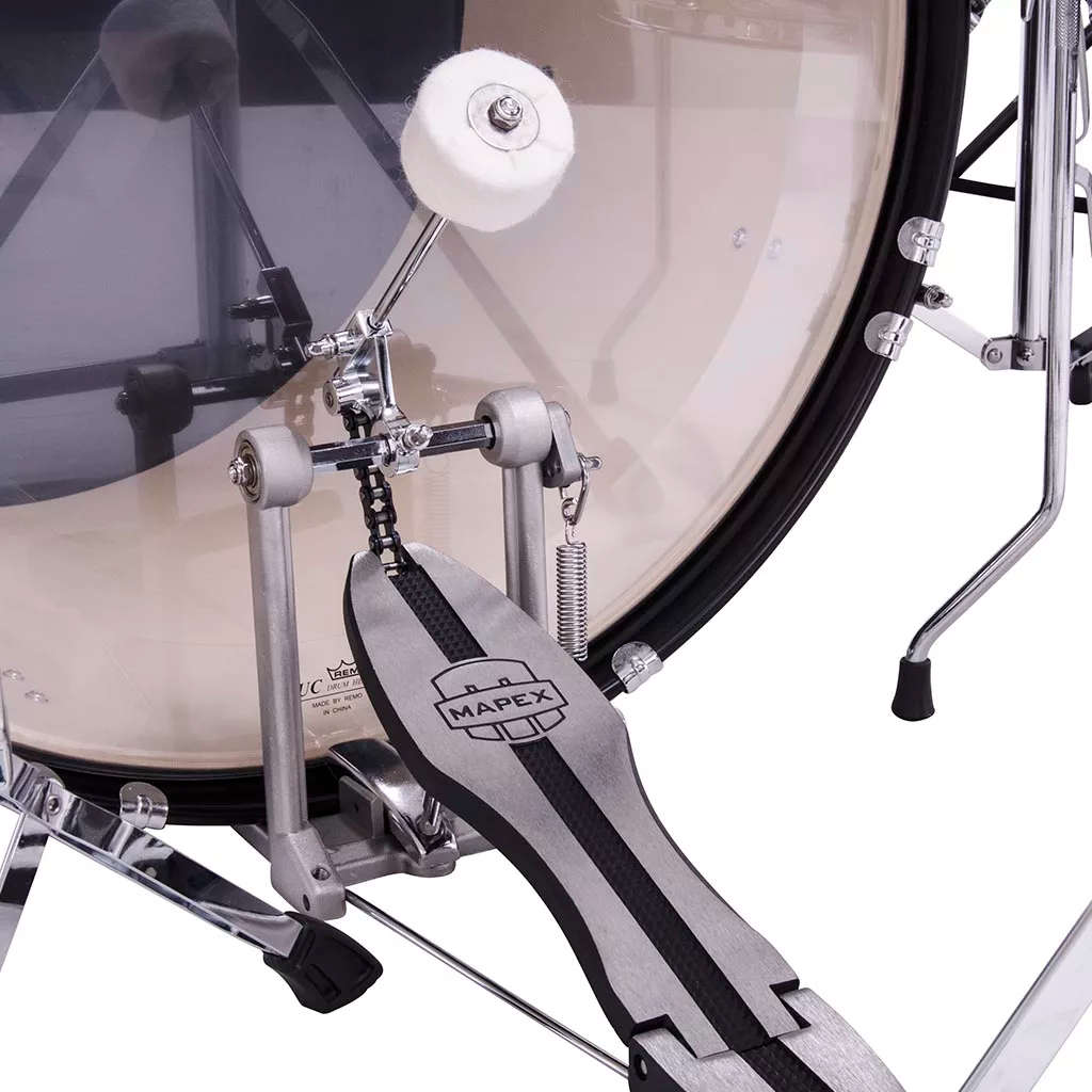 Mapex COMET Rock Drum Kit - Dark Black (with 2 Cymbals & 4-Piece Hardware)