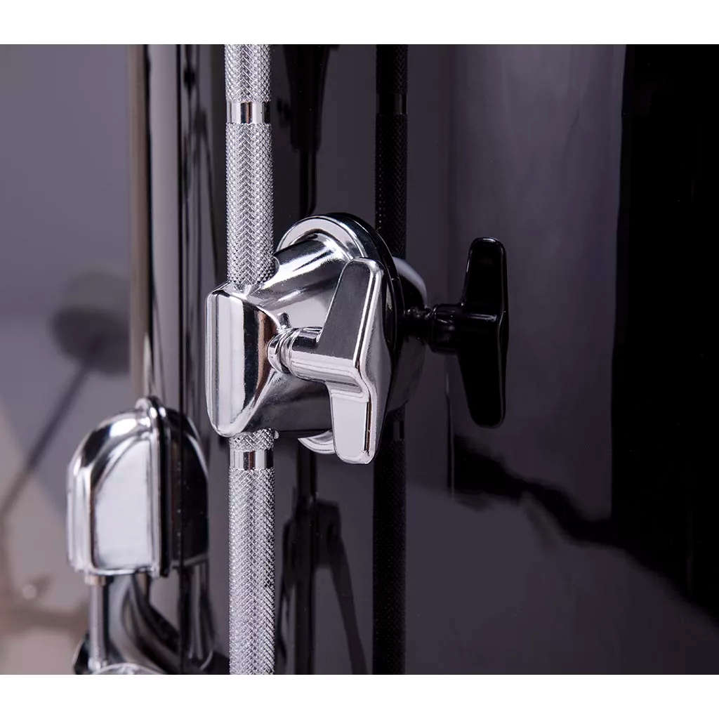 Mapex COMET Rock Drum Kit - Dark Black (with 2 Cymbals & 4-Piece Hardware)