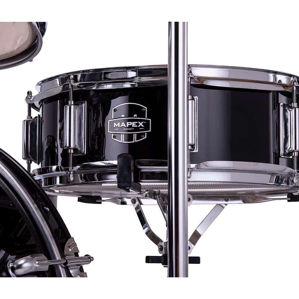 Mapex COMET Rock Drum Kit - Dark Black (with 2 Cymbals & 4-Piece Hardware)