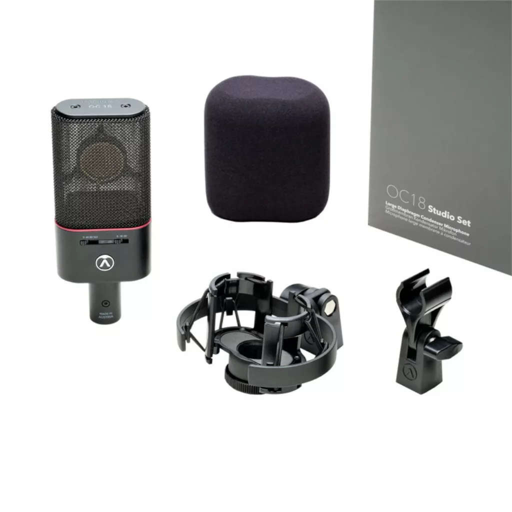 Austrian Audio OC18 Studio Set w/ Spider Mount, Mic Clip, Windshield & Case