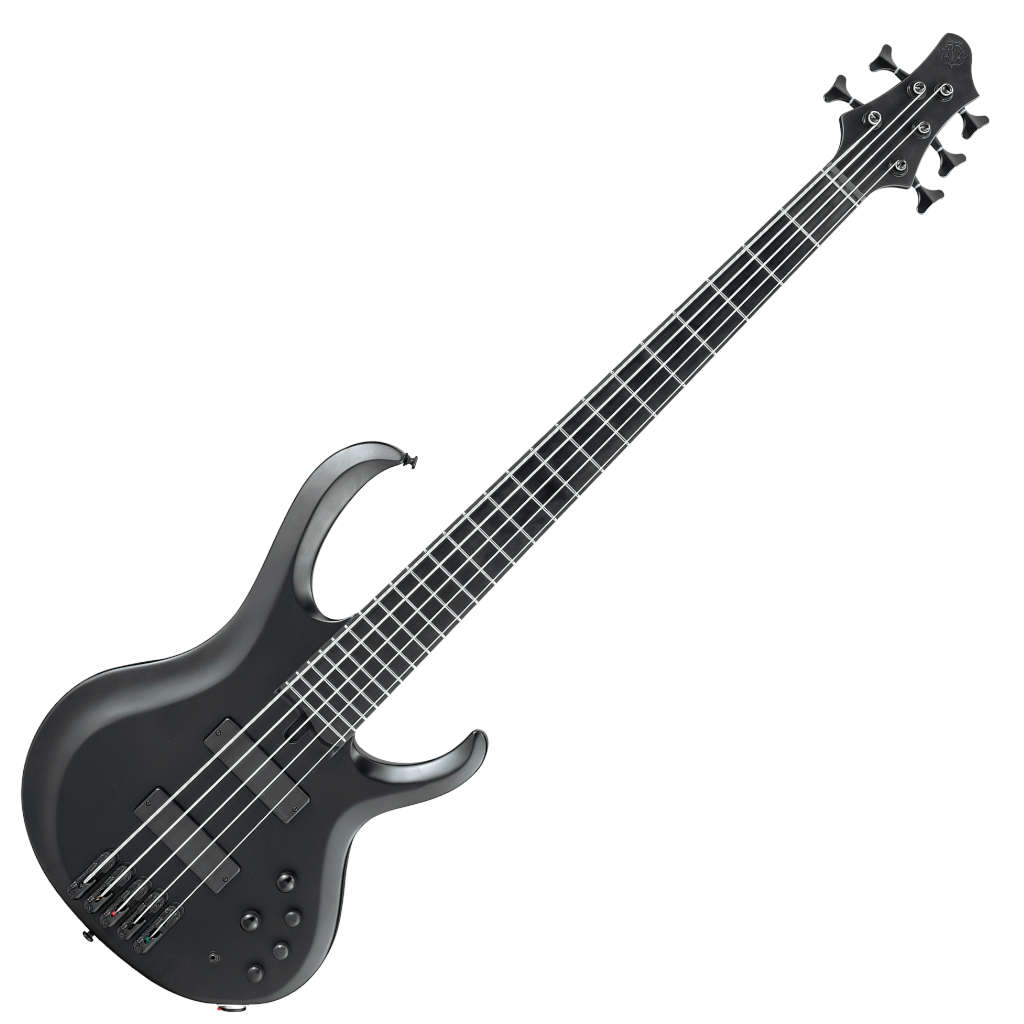 Ibanez Iron Label BTB652EX 5-String Bass Guitar - Black Flat