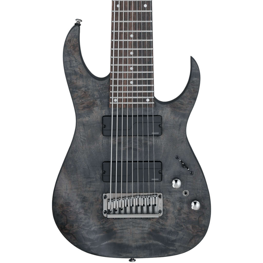 Ibanez Axe Design Lab RG9PB 9-string Electric Guitar - Transparent Gray Flat