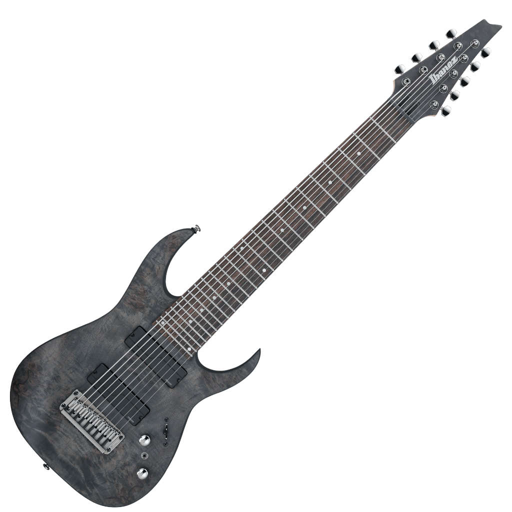 Ibanez Axe Design Lab RG9PB 9-string Electric Guitar - Transparent Gray Flat