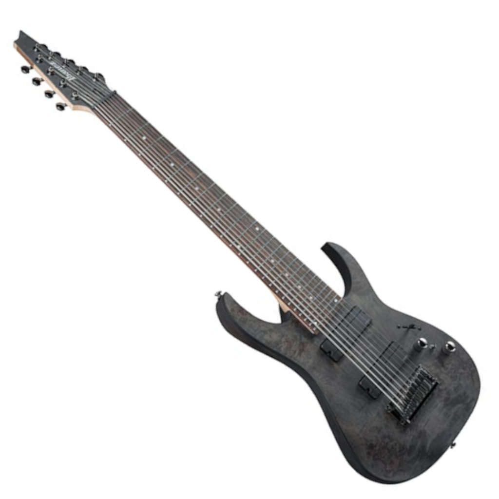 Ibanez Axe Design Lab RG9PB 9-string Electric Guitar - Transparent Gray Flat