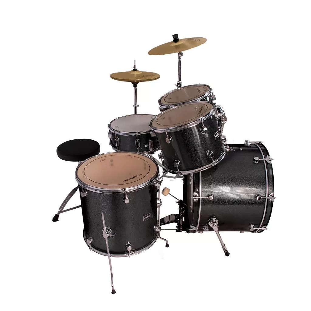 Hybrid HD5 5-Piece Drum Kit - Laser Black