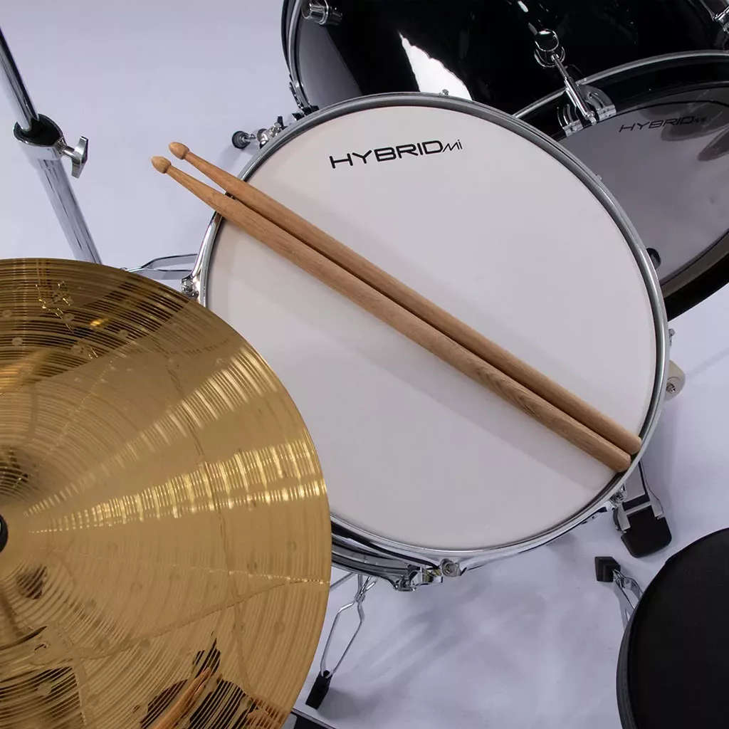 Hybrid HD5 5-Piece Drum Kit - Laser Black