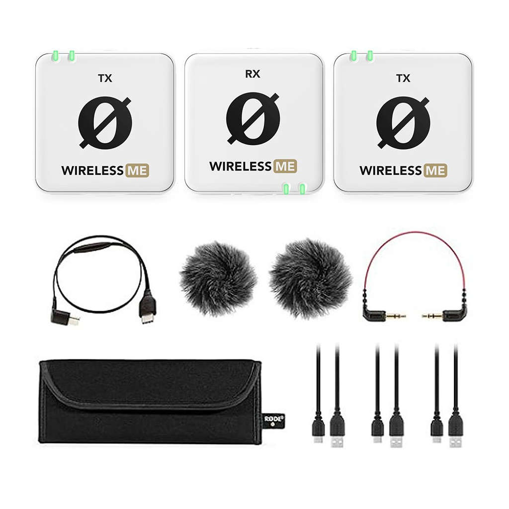 Rode Wireless ME Dual 2-Person Clip-on Microphone System - White