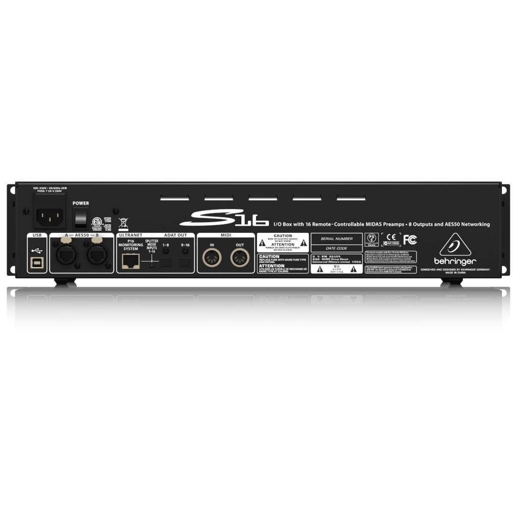 Behringer S16 16-input / 8-output Digital Stage Box