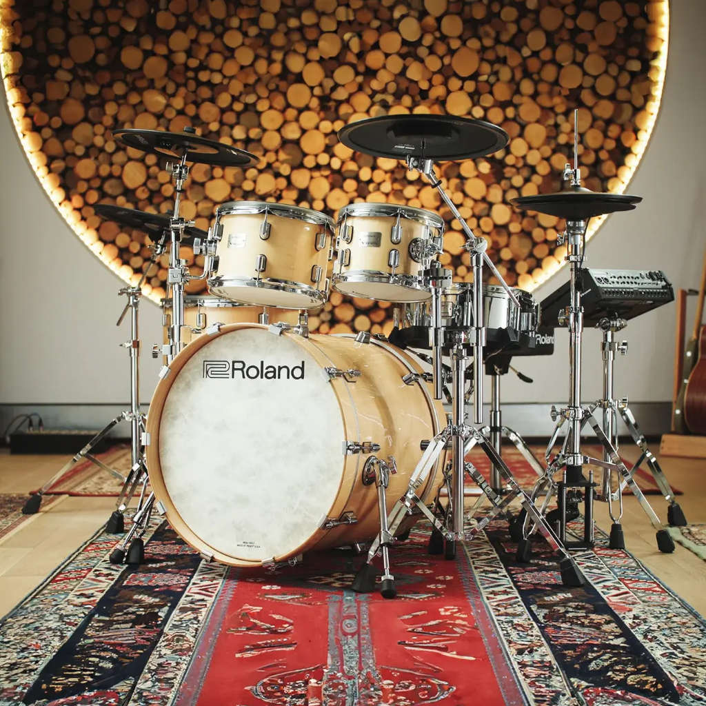 Roland VAD716 Electronic Drum Set - Gloss Natural