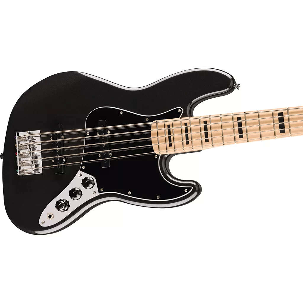 Squier Affinity Series® Active Jazz Bass® V Bass Guitar - Black Metallic
