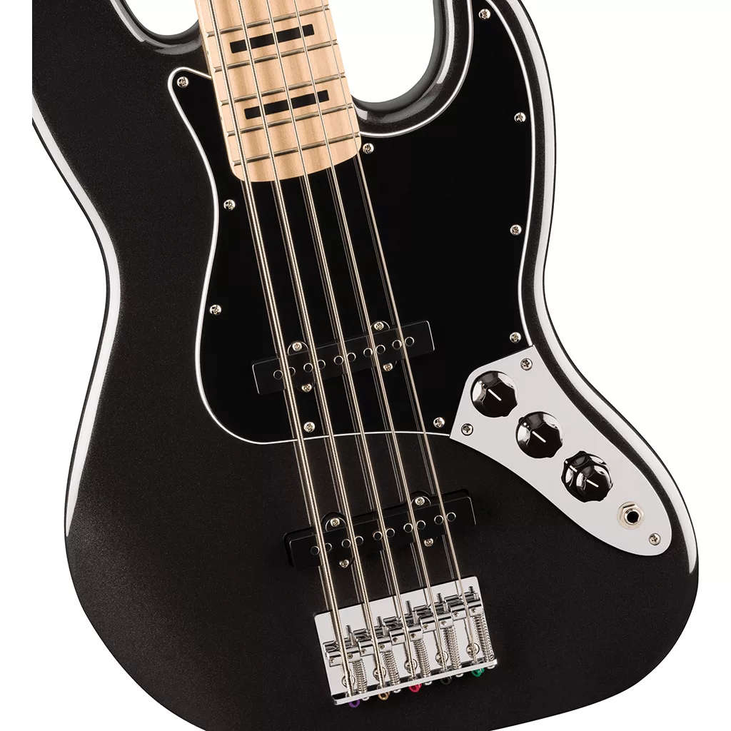 Squier Affinity Series® Active Jazz Bass® V Bass Guitar - Black Metallic