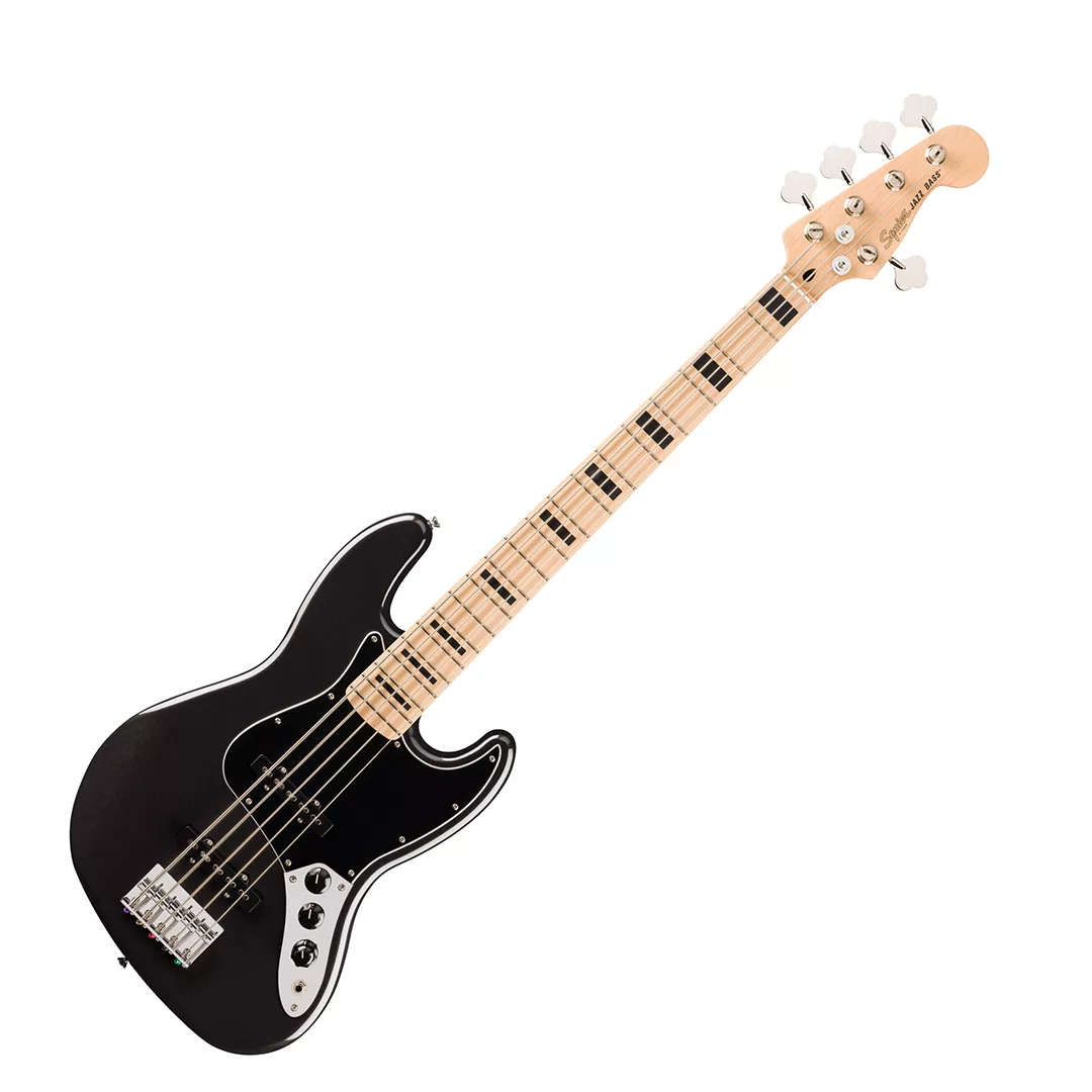 Squier Affinity Series® Active Jazz Bass® V Bass Guitar - Black Metallic