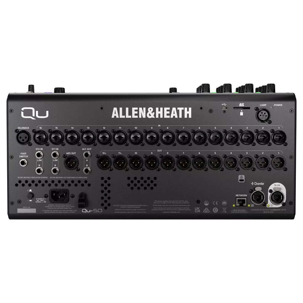 Allen & Heath QU-5D Compact 38-in/24-out 96kHz Digital Mixer
