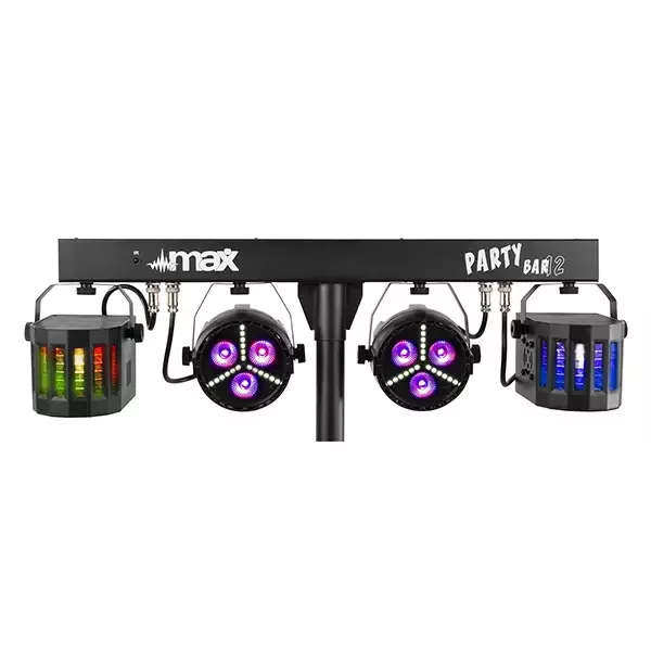 Beamz PARTYBAR12 Lighting Set with 2x PAR and 2x DERBY