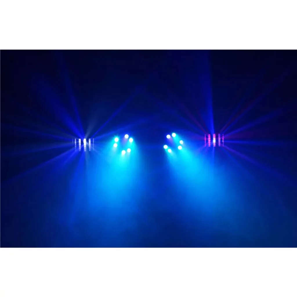 Beamz PARTYBAR2 Lighting Set with 2x LED Par & 2 X Derby 32x 1W RGBW