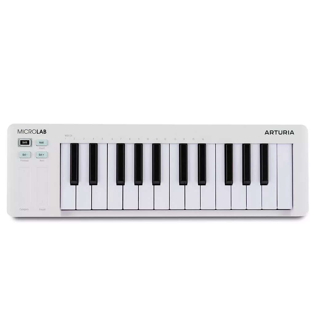 Arturia MicroLab 25 MK3 Slim-Key MIDI Controller - White