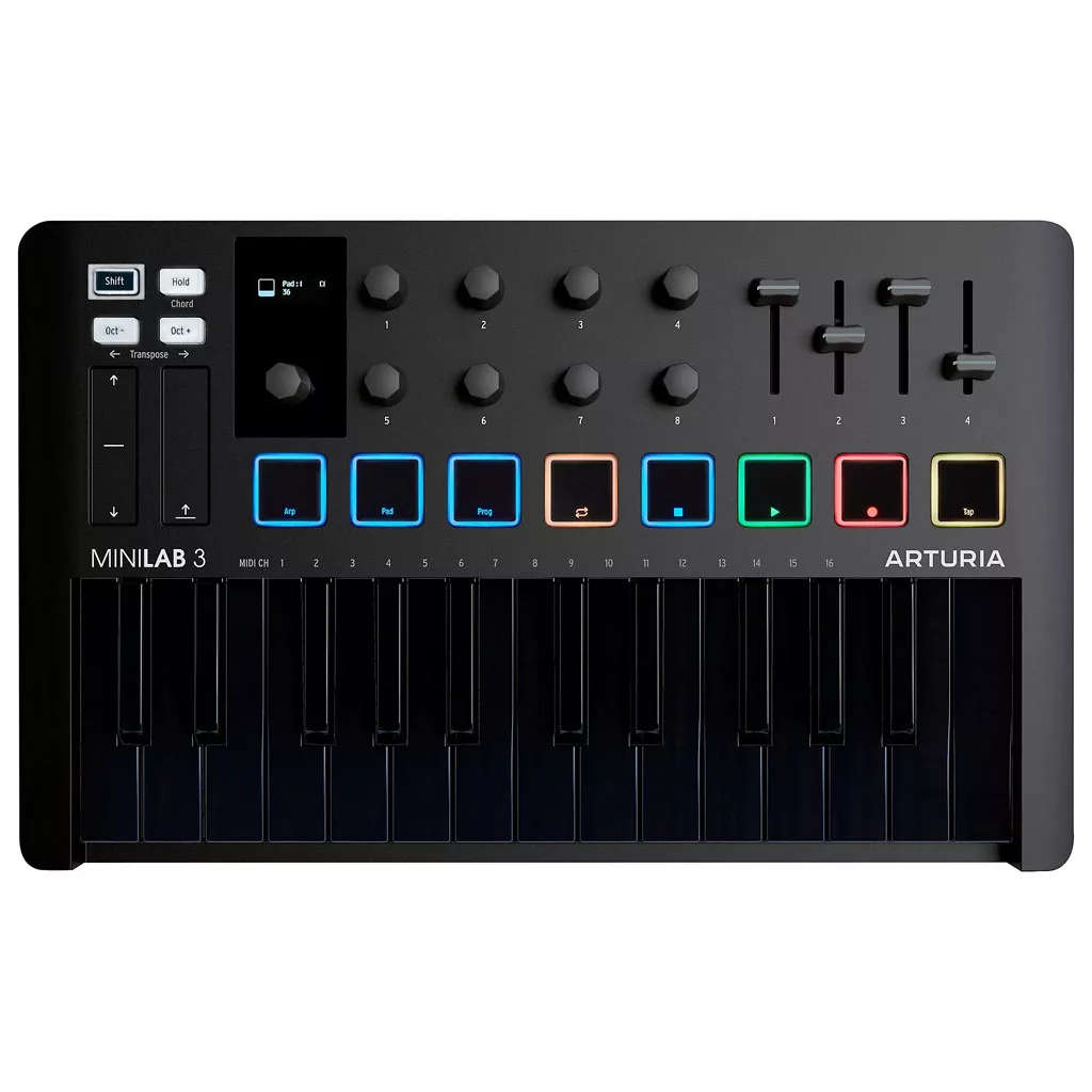 Arturia MiniLab 3 25 Slim-Key Controller - Deep Black