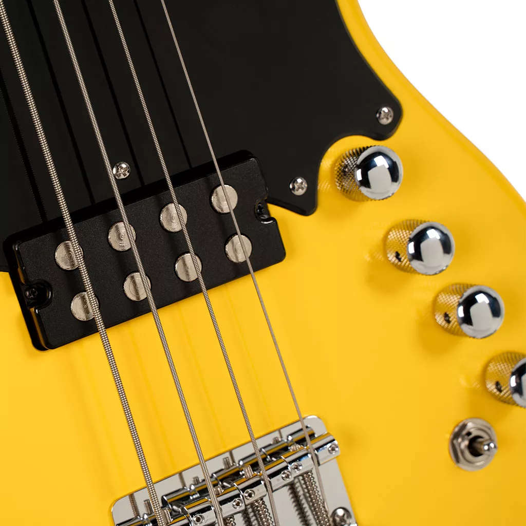 Cort GB Short Scale Bass Guitar - Yellow Crush