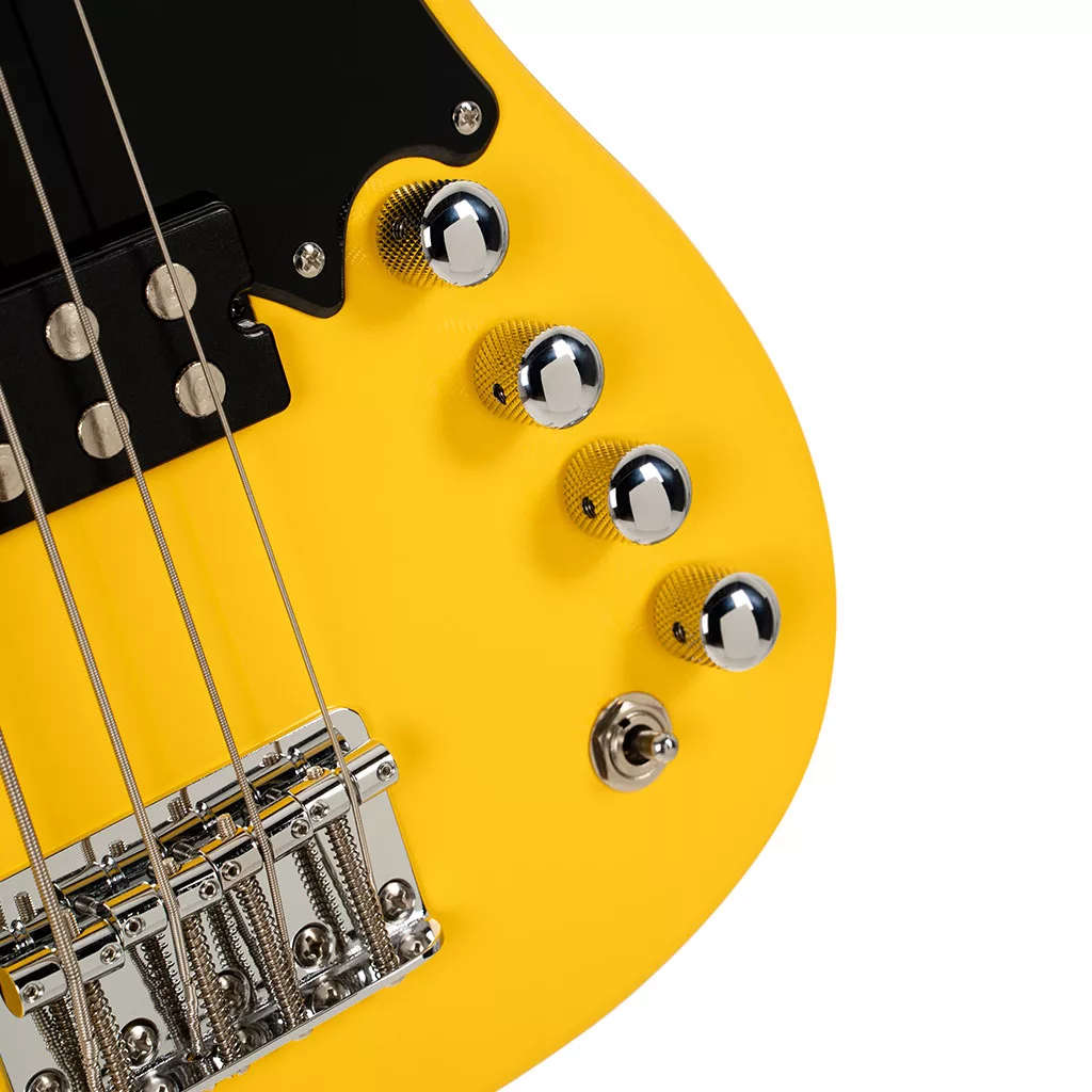 Cort GB Short Scale Bass Guitar - Yellow Crush
