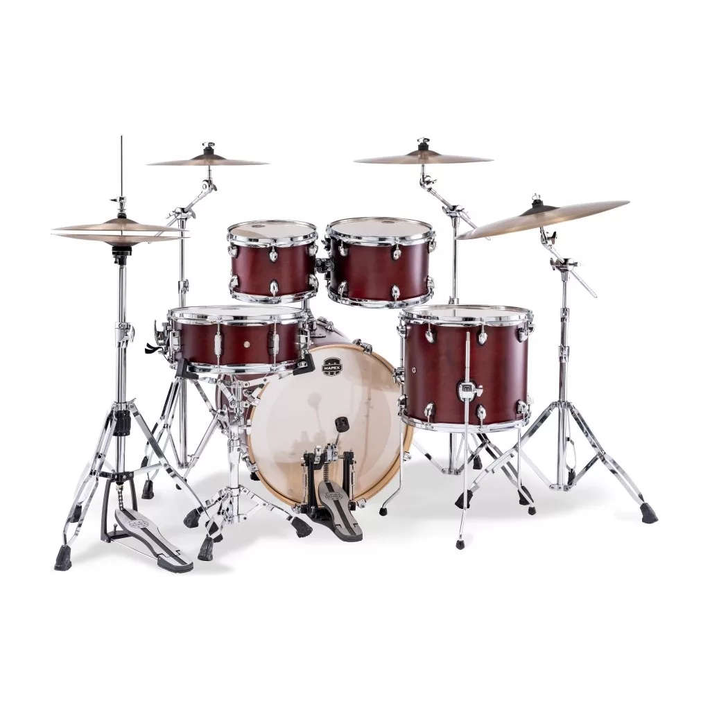 Mapex Mars Maple  5-Piece Fusion Drum Shell Pack  - Merlot Satin (Excludes Hardware & Cymbals)